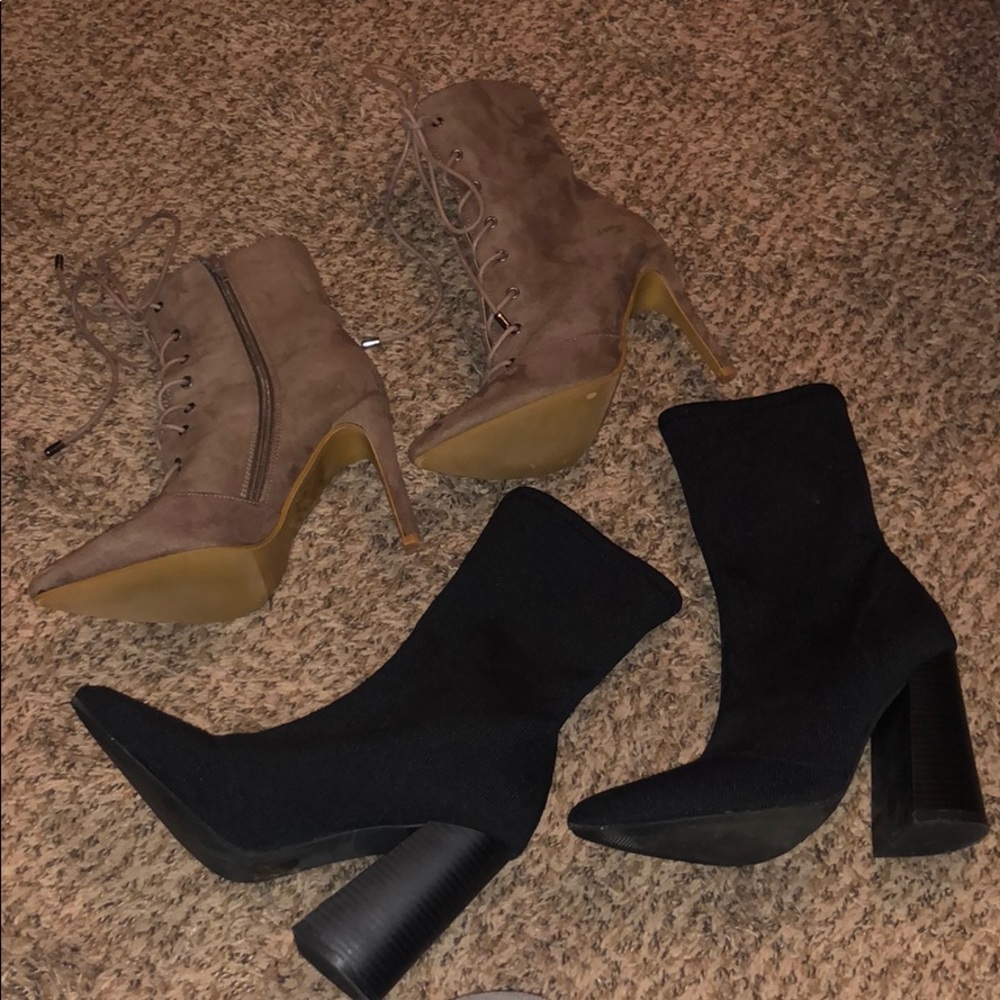 2 pairs of heel boots